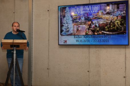 Pedro Oliveira, Vizepräsident des Escher „Syndicat d’initiative“, stellte die diesjährige Auflage des „Krëschtmoart“ vor