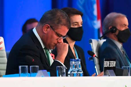 War den Tränen nahe: Alok Sharma, enttäuschter Präsident der COP26