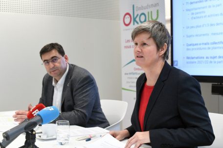 Charel Schmit und Ines Kurschat stellten am Dienstag den Jahresbericht der Kinderrechte im Zusammenhang mit Covid-19 vor