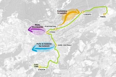 Drei weitere Linien in Luxemburg-Stadt sind geplant