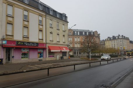 Der Prinzenring. Rechts der Kreisverkehr zur Kanalstraße.