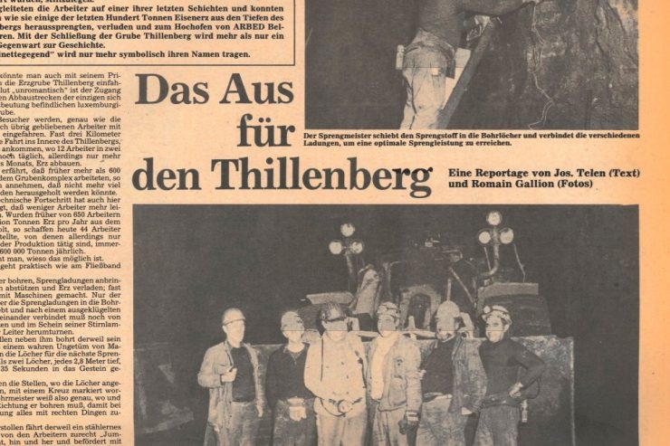 Luxemburg / Vor 40 Jahren wurde die letzte Mine geschlossen