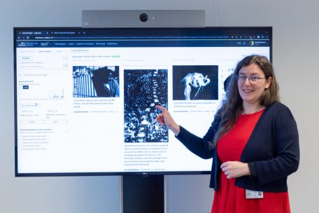 „La presse est une matière très riche et très complexe à la fois. On ne peut pas reconstituer la genèse d’un article en particulier. Il ne faut pas passer à côté d’une analyse du contenu, du contexte“, prévient Estelle Bunout, post-doctorante à l’Université du Luxembourg.