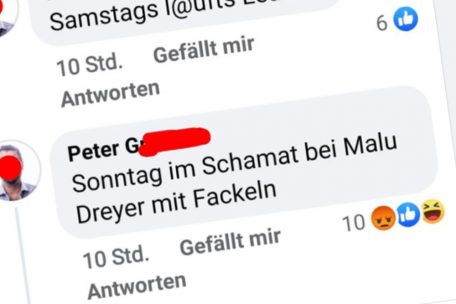 Die Aktivisten der „Antifa Trier“ haben einen Screenshot veröffentlicht, wonach offenbar Impfgegner dazu aufrufen, die Ministerpräsidentin an ihrer Privatwohnung aufzusuchen.