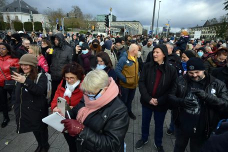 Der größte Teil der Demonstranten blieb friedlich