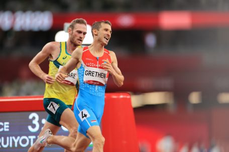 Charel Grethen pulverisierte bei den Olympischen Spielen in Tokio nicht nur seinen Landesrekord, sondern zog auch ins Finale über 1.500 Meter ein<br />
