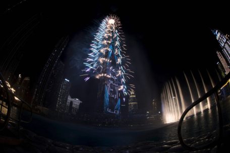 Das Feuerwerk am Burj Khalifa gehört in Dubai bereits zu den festen Silvester-Traditionen