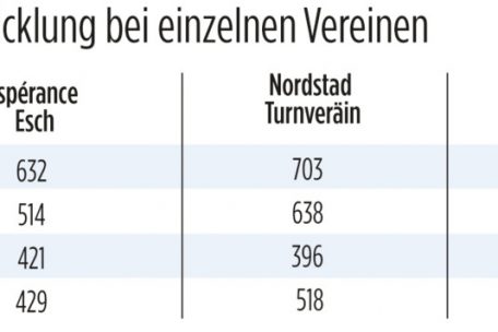 Vor allem in der Saison 2020/21 war der Rückkang an Lizenzen bei den Vereinen erheblich, inzwischen konnten alle wieder ein kleines Plus verzeichnen