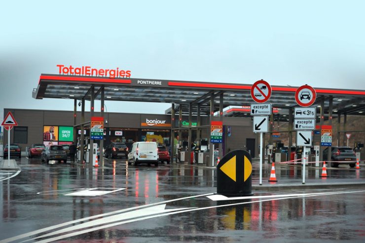 Ohne Ladesäulen / Neue Tankstelle auf der A4 in Richtung Esch offiziell eröffnet