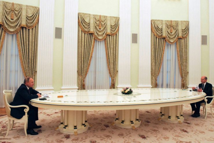 Ukraine-Konflikt / Deutschlands Kanzler Scholz zu Besuch im Kreml