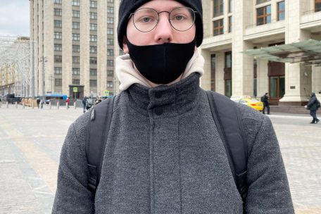 Maxim Popow, ein 19-Jähriger aus Sibirien, in Moskau: Krieg? „Keine Überraschung. Weit weg. Ein Schritt, der nötig ist.“