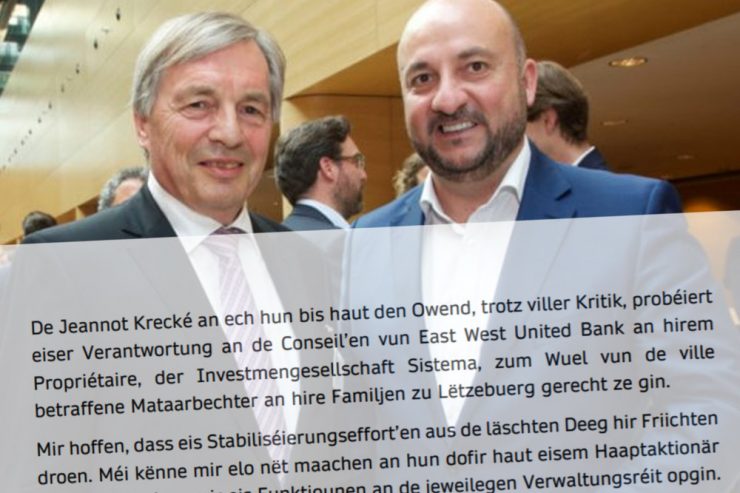 Luxemburg / Ex-Minister Etienne Schneider und Jeannot Krecké legen umstrittene Posten nieder