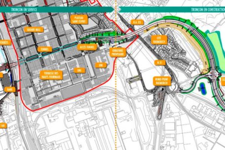 Der technische Plan der Straßenbauverwaltung macht den künftigen Verlauf der Schnellverbindung deutlich