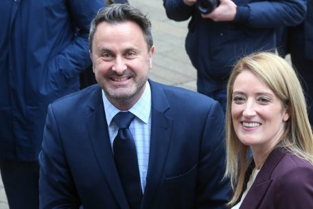 Politik / EU-Parlament trifft Chamber: Roberta Metsola, Präsidentin des EU-Parlaments, auf Stippvisite