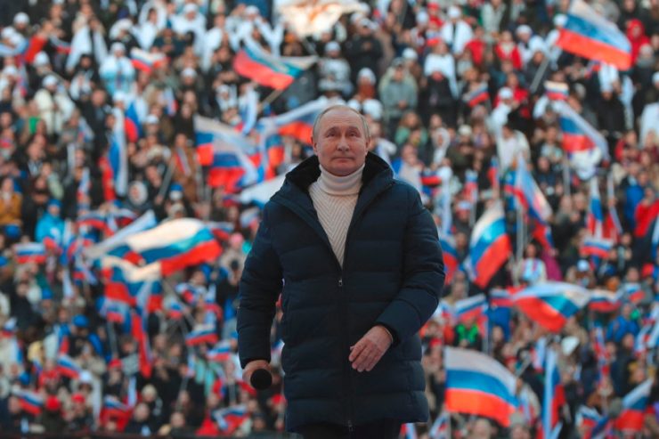 Russland / Staatlich organisierte Euphorie-Show „Krim-Frühling“ im Moskauer Luschniki-Stadion