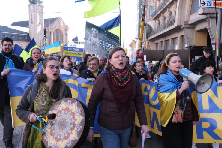 Luxemburg / Lautstarker Protest gegen den Krieg in der Ukraine