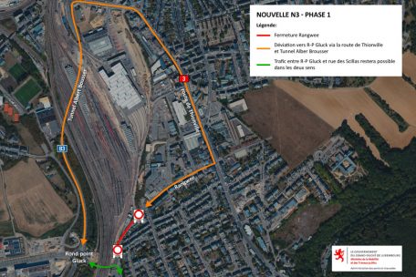 Sperrung des „Rangwee“ und die entsprechende Umleitung