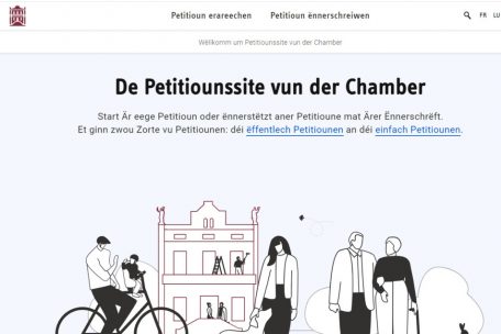 Seit Anfang 2021 haben die Petitionen eine eigene Homepage: www.petitiounen.lu