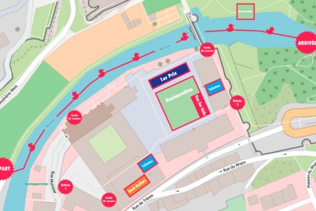 Die Rennstrecke auf der Alzette