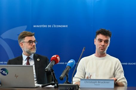 Christoph Bruckner von der Firma TiQuest (r.) berichtete von seinen Erfahrungen mit Patenten