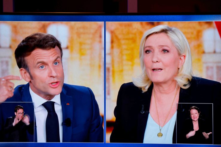 Frankreich / TV-Showdown vor Präsidentschaftswahl – Macron und Le Pen im Führungsstreit