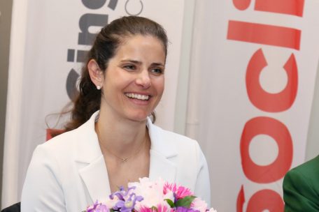 Julia Görges bei der Pressekonferenz der Luxembourg Ladies Tennis Masters