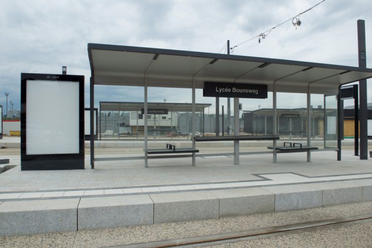 Nächster Halt: Lycée Bouneweg / Neues Teilstück der Tram geht im September in Betrieb