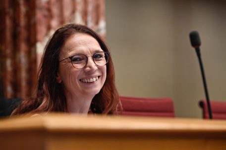 Die Linken-Abgeordnete Myriam Cecchetti am Dienstag in der Chamber