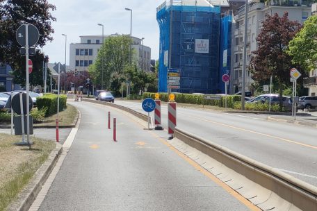 Der Verkehr auf dem Pop-up-Radweg am Boulevard Grande-Duchesse Charlotte soll gemessen werden