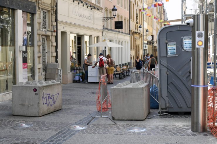 Luxemburg-Stadt / Versenkbare Poller sollen die Zufahrt in die Fußgängerzone regeln