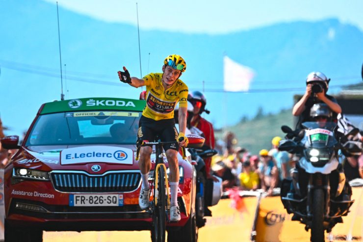 Tour de France / 18. Etappe: Macron applaudiert Patron Vingegaard – Jungels klettert auf Platz 13