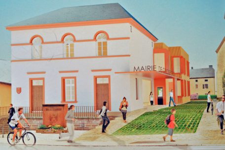 Laut den Plänen von Architektin Tatiana Fabeck soll das neue Rathaus später so aussehen