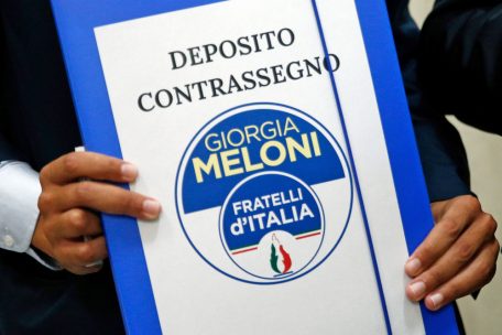 Das Wahlsymbol der Fratelli d’Italia für die Wahlen vom 25. September wird präsentiert  