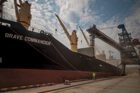 Die MV Brave Commander soll Tausende Tonnen Weizen von der Ukraine nach Äthiopien bringen
