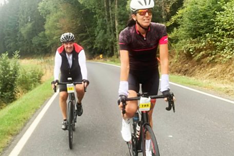 Unterstützung: Nico Thoma und seine Frau Martine Hoffmann