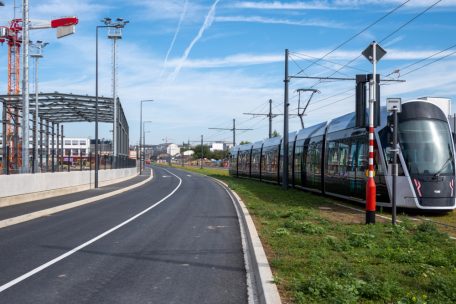 Trambahn / Auf Howald muss eine Zeit lang eingleisig gefahren werden