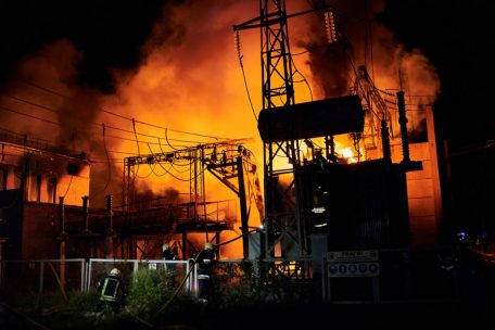 Von russischen Raketen getroffen: Das TEC-5-Blockheizkraftwerk ist das zweitgrößte der Ukraine