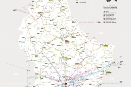 Die Karte des nationalen Busnetzes