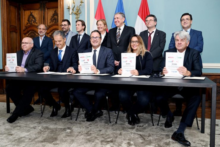 Maßnahmen gegen Energiekrise / Sozialpartner und Regierung unterzeichnen Tripartite-Abkommen