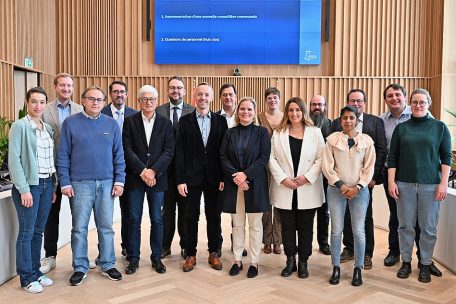 Der neue Escher Gemeinderat mit Cathy Pastoret (M.). Auf dem Bild fehlen die LSAP-Räte Vera Spautz, Jean Tonnar und Mike Hansen.