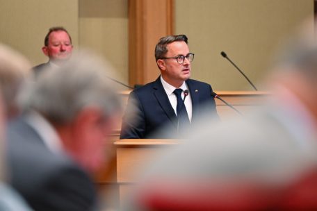 Xavier Bettel am Dienstag vor der Chamber