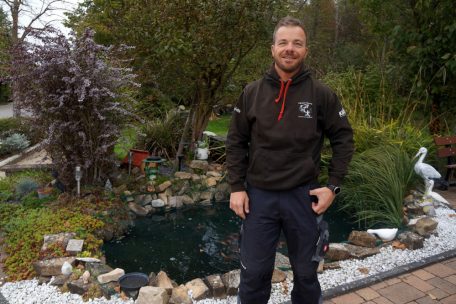 Ronny Thommes unterhält an seinem Domizil auch einen kleinen Teich mit Zierfischen