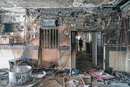 Das Ewin-Gefängnis nach dem Brand: Was genau geschah, bleibt unklar