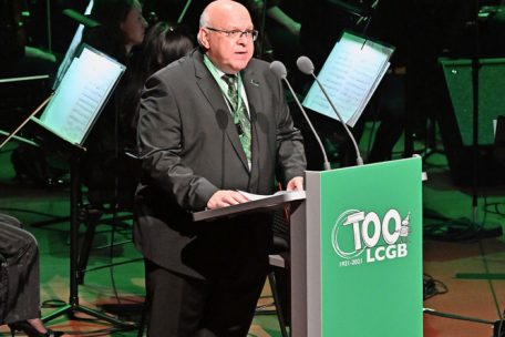 Patrick Dury konnte u.a. auch die beiden LCGB-Urgesteine Jean Spautz und Marcel Glesener begrüßen