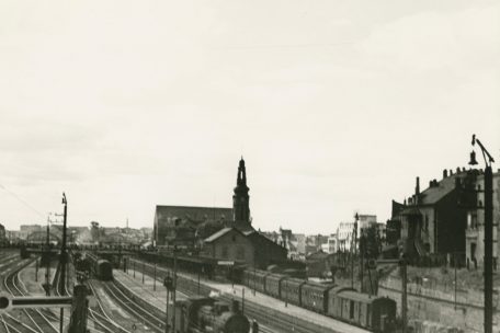 Hauptbahnhof der Stadt Luxemburg im Jahr 1940