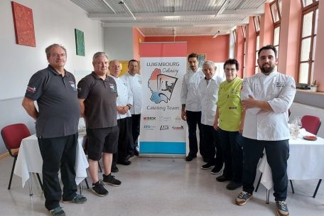 Das Luxembourg Culinary Catering Team um Teammanager Jean-Claude Brill (4.v.l.)