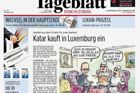 Die erste Seite einer Tageblatt-Ausgabe aus dem Jahr 2011