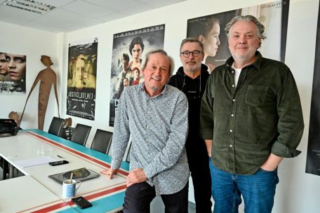 Nicolas Steil, Paul Thiltges, Claude Waringo au Filmland à Kehlen
