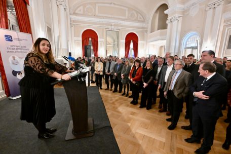 Nach zwei Jahren wieder am Rednerpult des hauptstädtischen Cercle: CSL-Präsidentin Nora Back