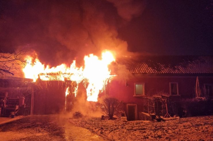 Mittwochmorgen / Scheune brennt in Oberwampach: CGDIS rettet benachbartes Wohnhaus